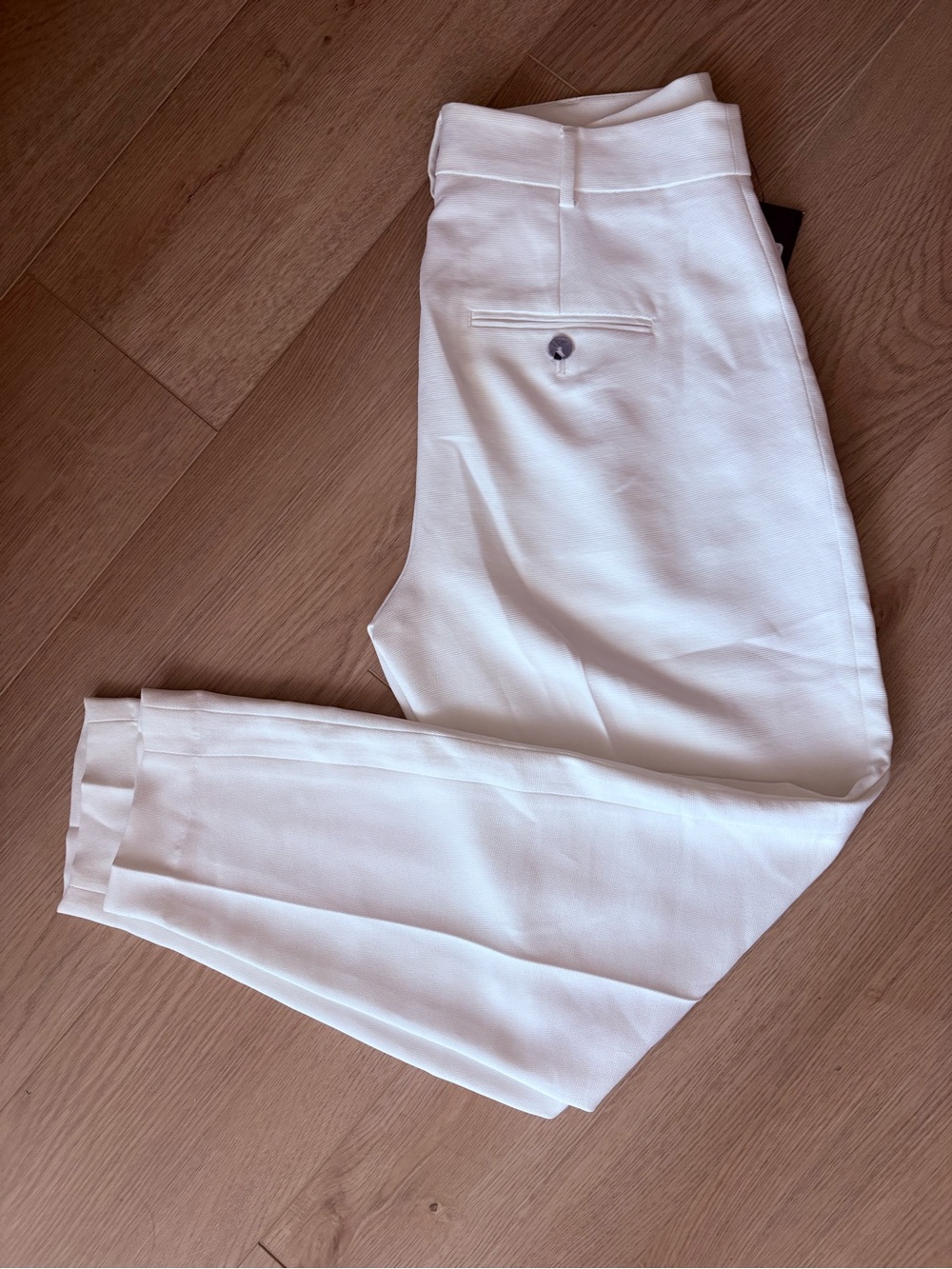 RW&CO. Men's White Dress Trousers - Straight Tailored Fit